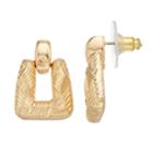 Napier Textured Doorknocker Drop Earrings, Women's, Gold