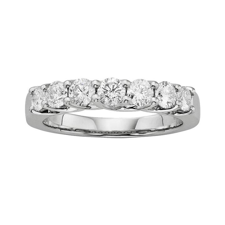 14k White Gold 1-ct. T.w. Igl Certified Round-cut Diamond Wedding Ring, Women's, Size: 5