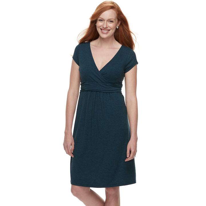 Maternity A:glow Nursing A-line Dress, Women's, Size: L-mat, Med Blue