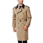 Men's Ike Behar Classic-fit Double-breasted Rain Jacket, Size: 36 Short, Lt Beige