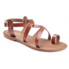 Sonoma Goods For Life&trade; Women's Crisscross Strap Sandals, Size: Medium, Med Brown