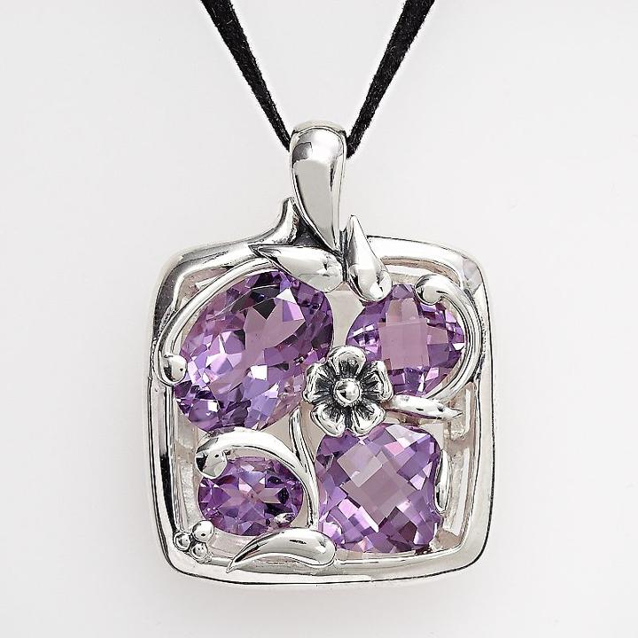 Lyric Sterling Silver Amethyst Pendant, Women's, Purple