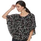 Women's Elle&trade; Crepe Popover Top, Size: Xlrg Av/rg, Black