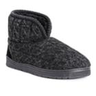 Men's Muk Luks Mark Bootie Slippers, Size: Large, Dark Grey