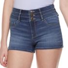 Juniors' So&reg; High-waisted Ultimate Shortie Shorts, Teens, Size: 9, Med Blue