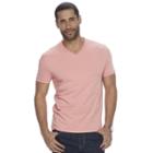Men's Apt. 9 Solid V-neck Tee, Size: Medium, Brt Pink