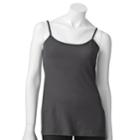 Women's Sonoma Goods For Life&trade; Everyday Scoopneck Camisole, Size: Large, Grey (charcoal)
