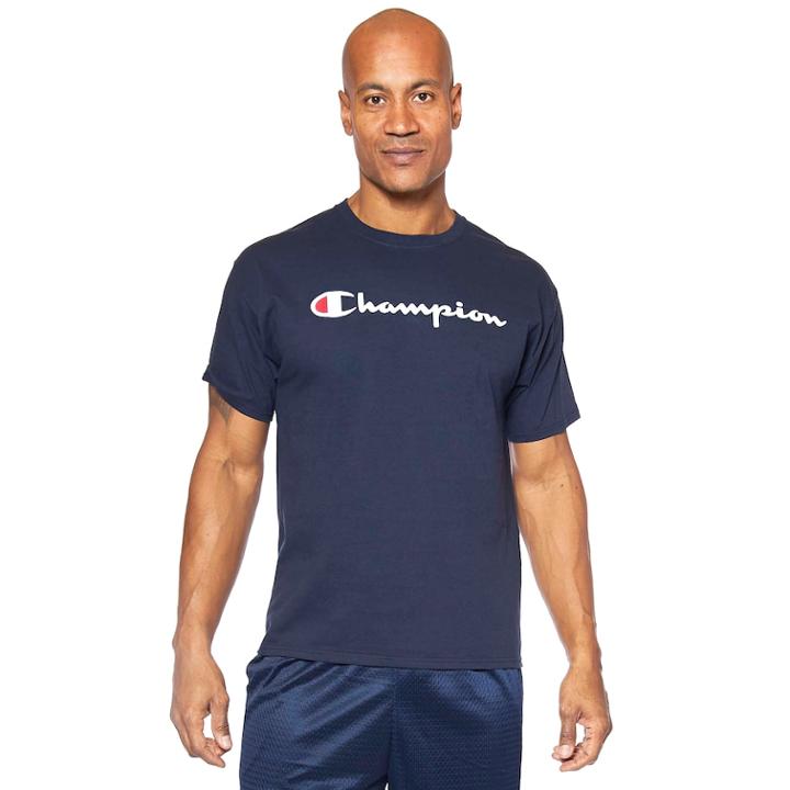 Big & Tall Champion Modern-fit Logo Tee, Men's, Size: 6xb, Grey (graphite)