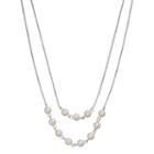 Lc Lauren Conrad Simulated Pearl Double Strand Necklace, Women's, White Oth