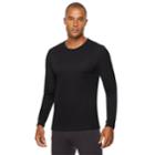 Men's Heat Keep Thermal Performance Ribbed Base Layer Tee, Size: X Lrge M/r, Black