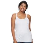 Juniors' Plus Size So&reg; Lace Trim Camisole, Teens, Size: 3xl, White