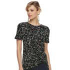 Women's Apt. 9&reg; Knot Front Tee, Size: Small, Black