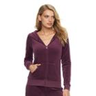 Women's Juicy Couture Velour Hoodie Jacket, Size: Xl, Purple