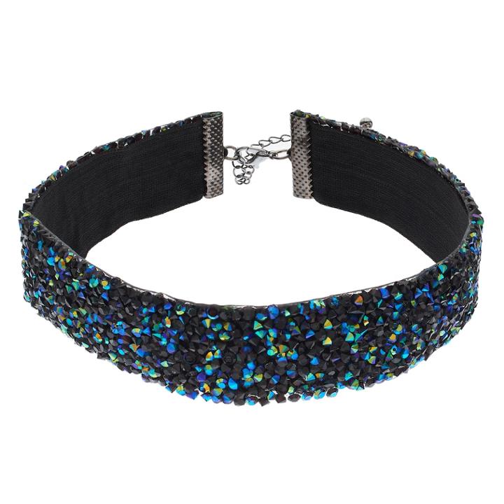 Mudd&reg; Stone Cluster Chunky Choker Necklace, Women's, Dark Blue