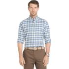 Men's Izod Saltwater Regular-fit Plaid Stretch Button-down Shirt, Size: Large, White Oth