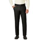 Men's J.m. Haggar Premium Straight-fit Stretch Sharkskin Flat-front Dress Pants, Size: 38x29, Black