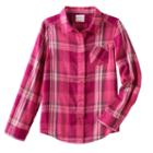 Girls 4-10 Jumping Beans&reg; Long Sleeve Sparkle Button-front Shirt, Size: 5, Med Purple