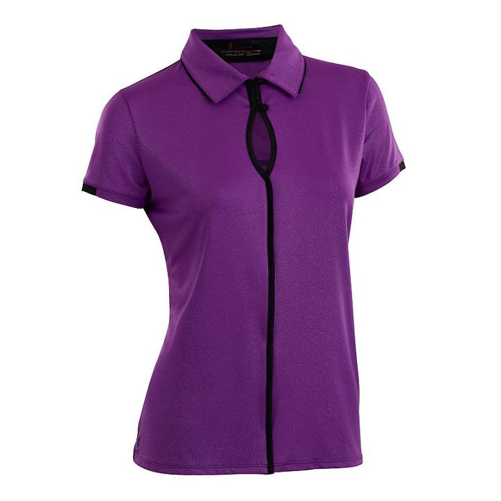Women's Nancy Lopez Easy Short Sleeve Golf Polo, Size: Small, Purple