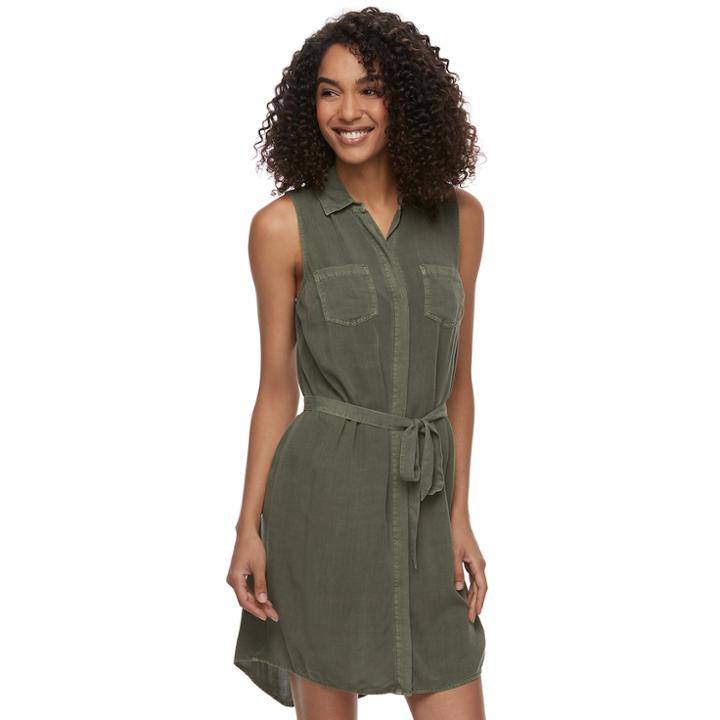 Women's Sonoma Goods For Life™ Challis Shirtdress, Size: Xxl, Med Green