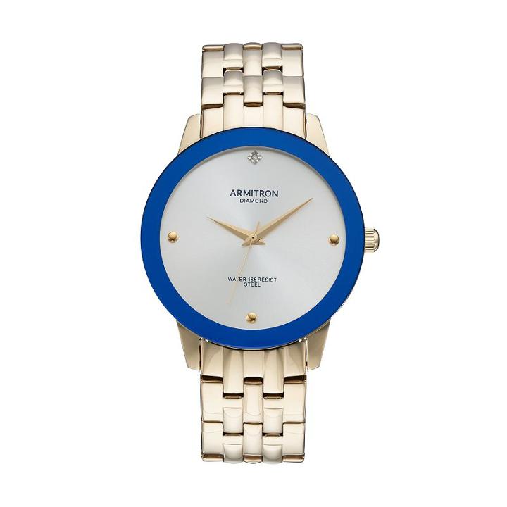Armitron Men's Diamond Stainless Steel Watch - 20/4952svgp, Size: Large, Yellow