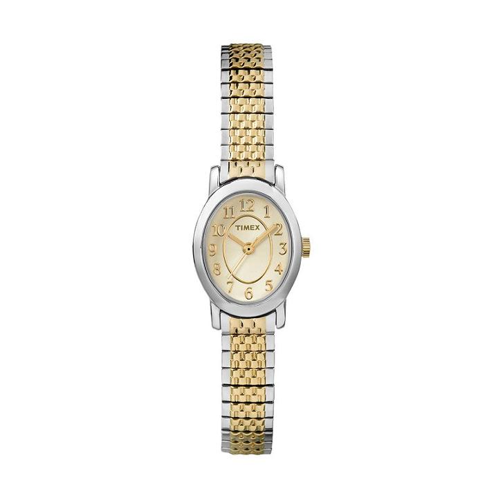 Timex Women's Cavatina Two Tone Stainless Steel Expansion Watch - Tw2p60200jt, Gold