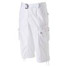 Men's Xray Messenger Belted Cargo Shorts, Size: 32, White