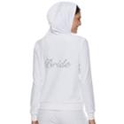 Women's Juicy Couture Bride Velour Hooded Jacket, Size: Large, White