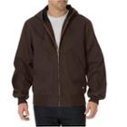 Men's Dickies Sanded Duck Thermal Lined Hooded Jacket, Size: Xxl, Dark Brown