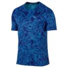 Men's Nike Dry-fit Miler Running Top, Size: Medium, Light Blue