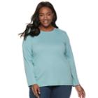 Plus Size Croft & Barrow&reg; Classic Crewneck Tee, Women's, Size: 2xl, Med Blue