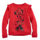Disney's Minnie Mouse Girls 4-10 Ruffle High-low Fleece Pullover By Jumping Beans&reg;, Size: 7, Med Red