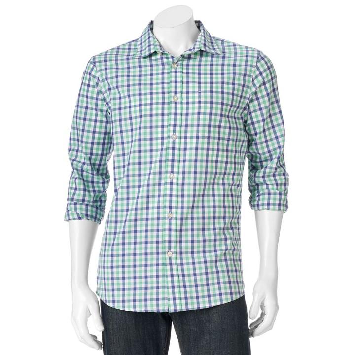 Big & Tall Sonoma Goods For Life&trade; Modern-fit Poplin Button-down Shirt, Men's, Size: 3xb, Med Green