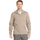 Men's Van Heusen Flex Stretch Classic-fit Quarter-zip Pullover, Size: Large, Dark Beige