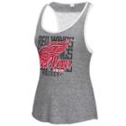 Women's Ccm Detroit Red Wings Split Stack Lace Back Tank Top, Size: Xl, Grey