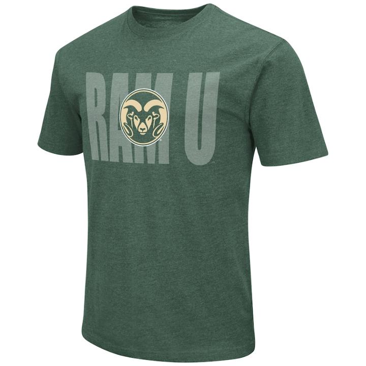 Men's Colorado State Rams Motto Tee, Size: Large, Dark Green