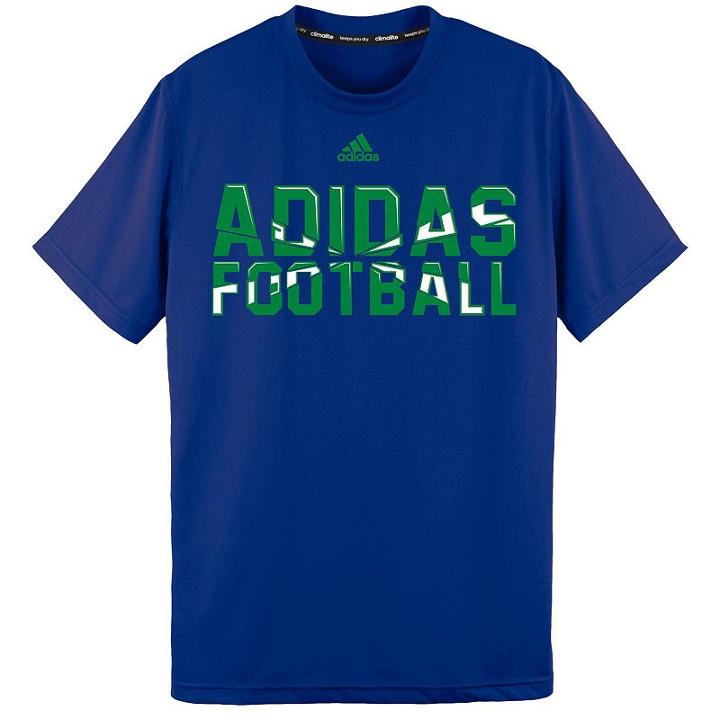 Boys 8-20 Adidas Football Tee, Boy's, Size: Large, Blue Other