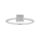 10k Gold Diamond Accent Square Ring, Women's, Size: 5.50, White
