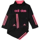 Girls 4-6x Adidas Linear Tricot Jacket & Pants Set, Size: 4, Black