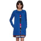 Women's Elle&trade; Solid Bow Coat, Size: Medium, Blue