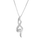 Sterling Silver Diamond Accent Infinity Pendant Necklace, Women's, Size: 18, White