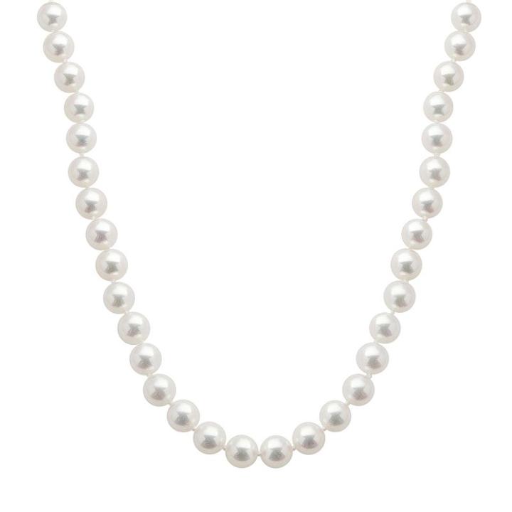 18k White Gold Aaa Akoya Cultured Pearl Necklace - 18 In, Women's, Size: 18