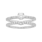 14k White Gold 3/4 Carat T.w. Igl Certified Diamond Engagement Ring Set, Women's, Size: 7