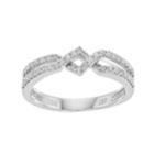 10k White Gold 1/3 Carat T.w. Diamond Zig Zag Ring, Women's, Size: 5