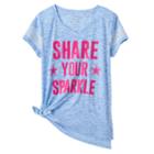 Girls 7-16 & Plus Size So&reg; Tie Front Shine Tee, Girl's, Size: 14, Light Blue