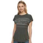 Women's Apt. 9&reg; Embellished Tee, Size: Xs, Dark Green