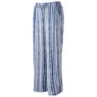 Juniors' Plus Size Joe B Striped Palazzo Pants, Girl's, Size: 3xl, White Oth