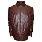 Men's Franchise Club Raw X Quilted Lambskin Leather Moto Jacket, Size: Xxl, Dark Red