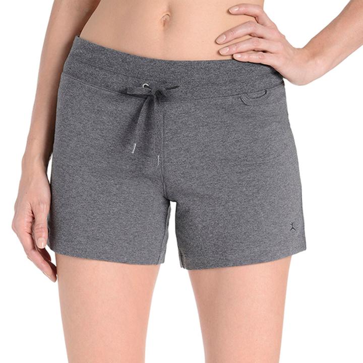 Women's Danskin Drawstring High-waist Shorts, Size: Medium, Grey Other