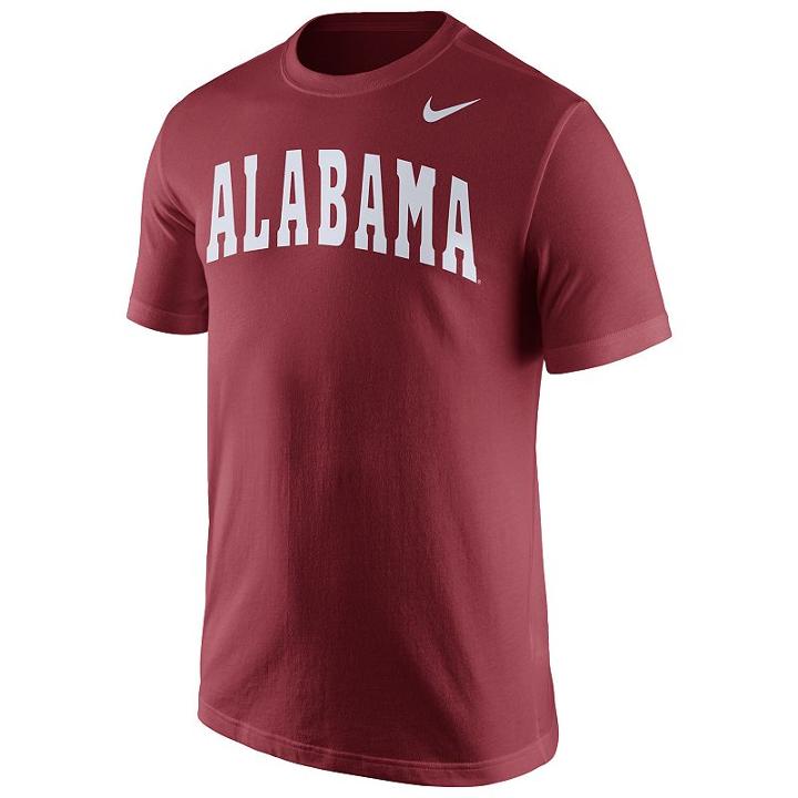 Men's Nike Alabama Crimson Tide Wordmark Tee, Size: Small, Red