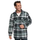 Men's Anchorage Expedition Classic-fit Plaid Fleece Shirt Jacket, Size: Small, Med Grey
